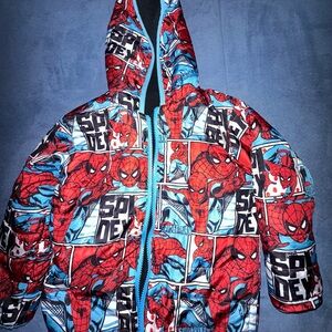 Marvel Spider-Man Graphic Jacket in Red and Blue